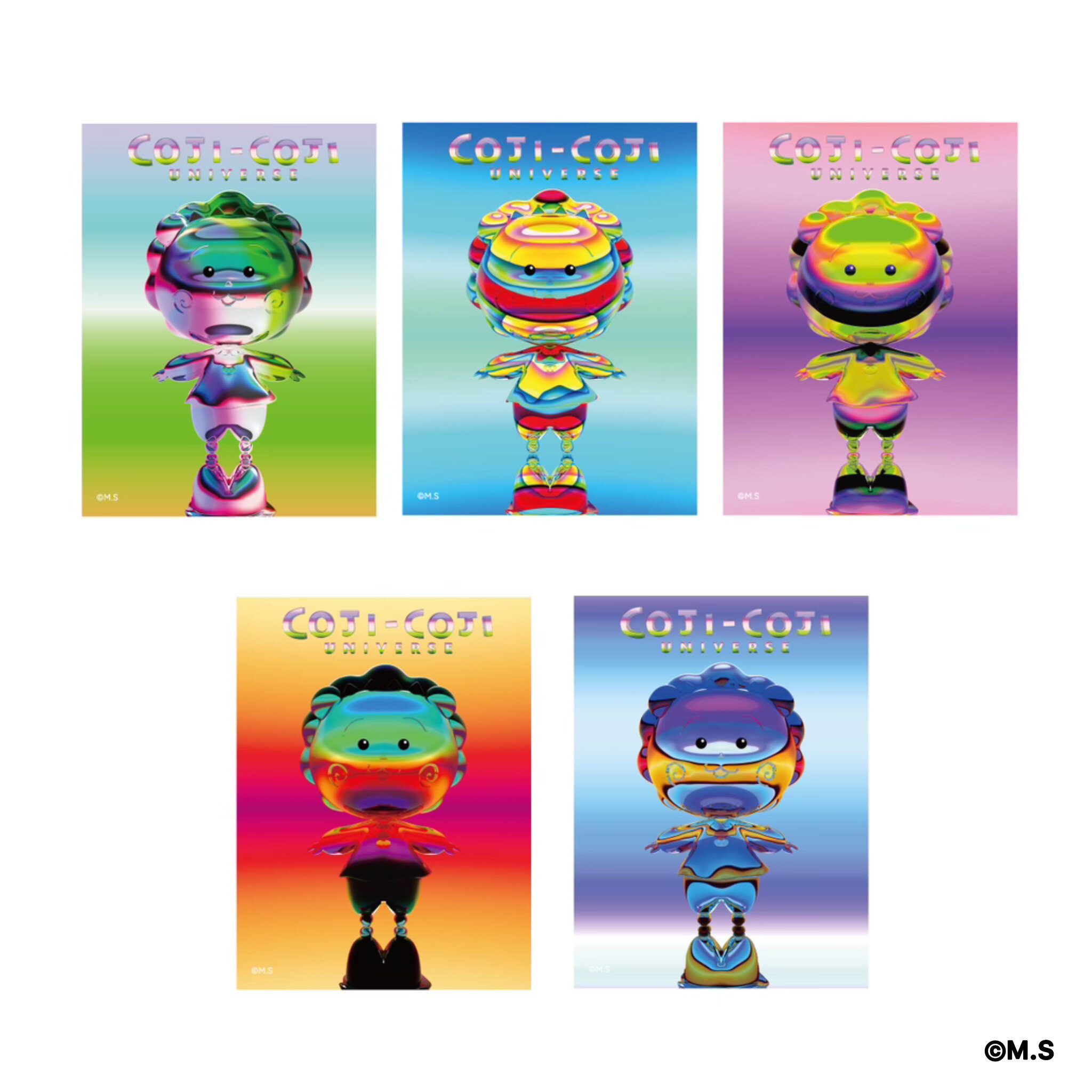 PARCO コジコジ アクリルブロックとレインボーステッカー全5種